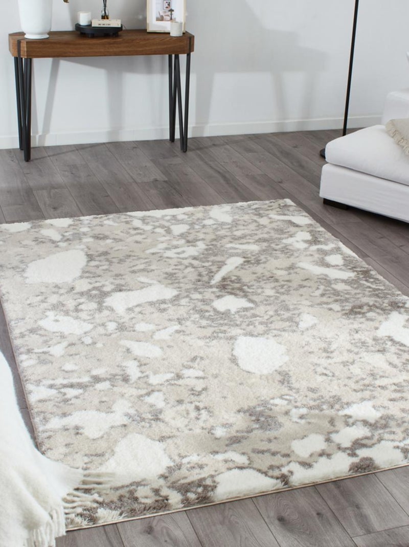 Tapis salon et chambre tissé motif géométrique TENOVA Beige - Kiabi