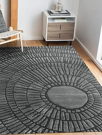 Tapis salon et chambre tissé motif géométrique TOSCANA