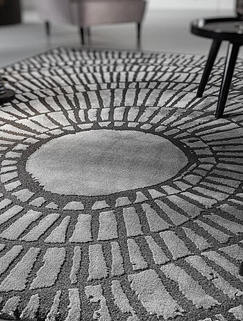 Tapis salon et chambre tissé motif géométrique TOSCANA