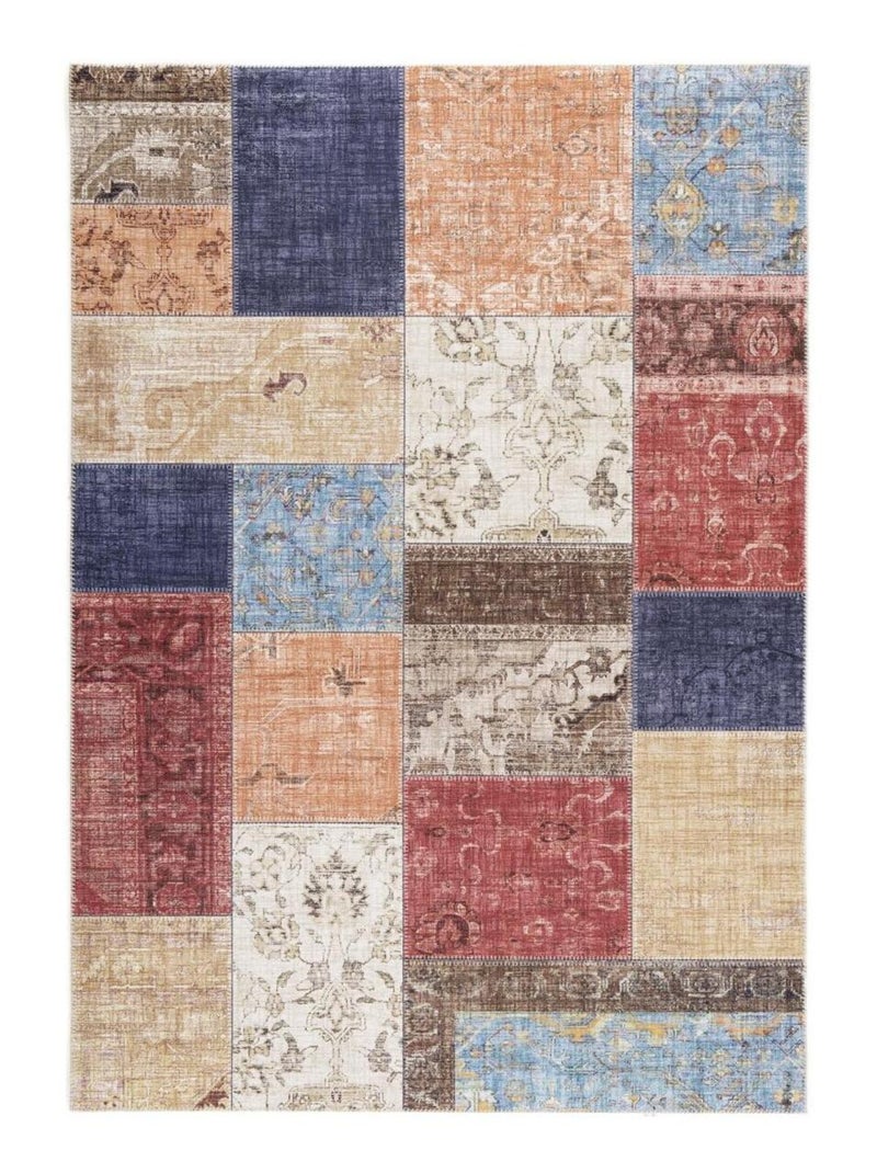 Tapis salon et chambre tissé motif géométrique VIVACE 9 Multicolore - Kiabi
