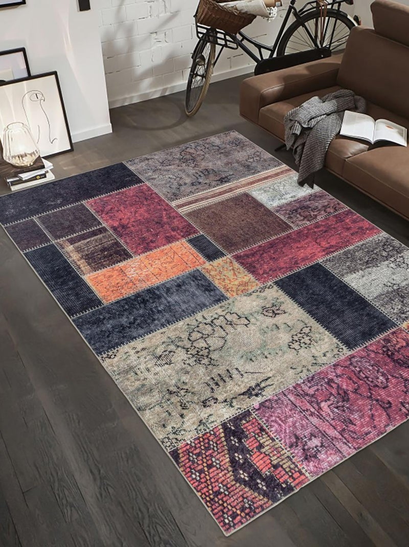 Tapis salon et chambre tissé motif oriental AKIOK Multicolore - Kiabi