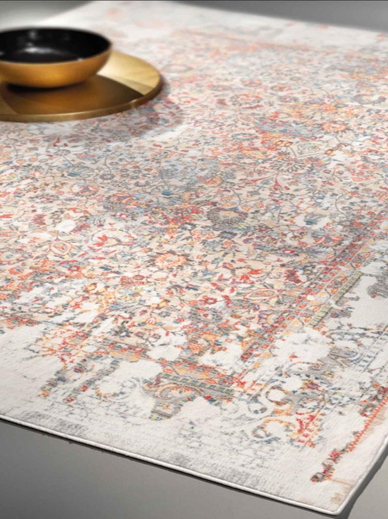 Tapis salon et chambre tissé motif oriental Baia Multicolore - Kiabi