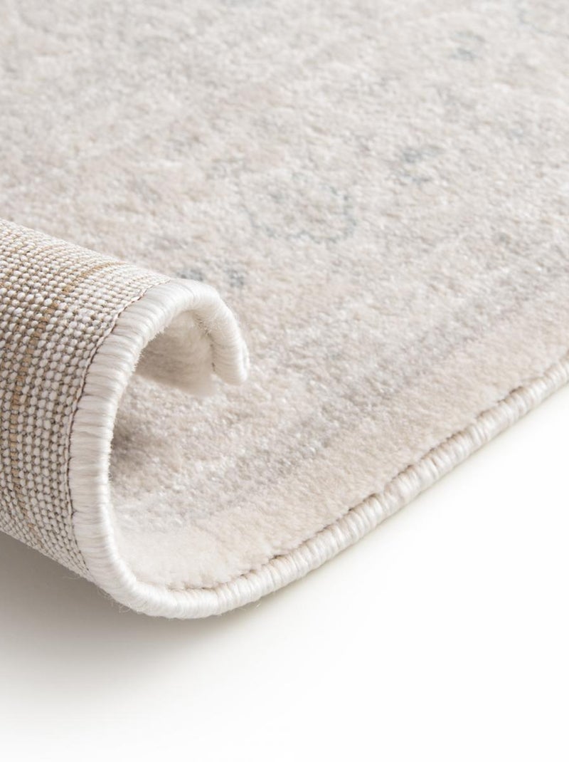 Tapis salon et chambre tissé motif oriental LUCEN 7 Ecru - Kiabi