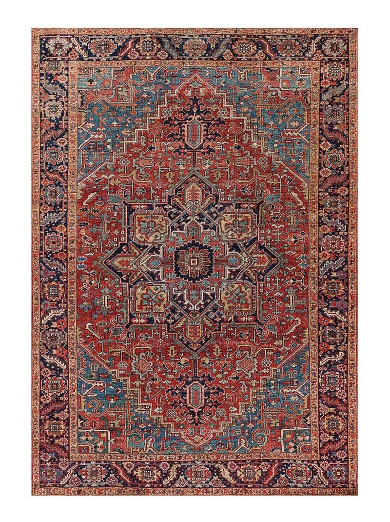Tapis salon et chambre tissé motif oriental VIVACE 3 Bordeaux - Kiabi