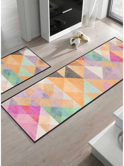 Tapis salon et chambre tissé motif pastel SANORA - Kiabi