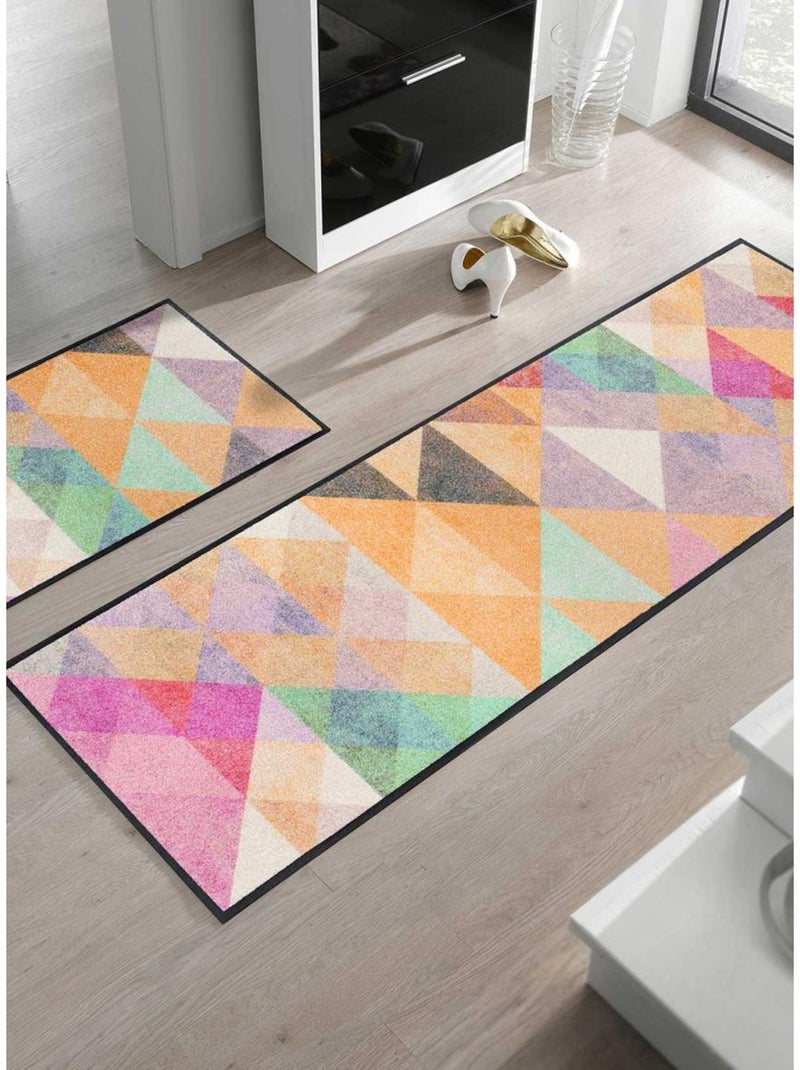 Tapis salon et chambre tissé motif pastel SANORA Multicolore - Kiabi