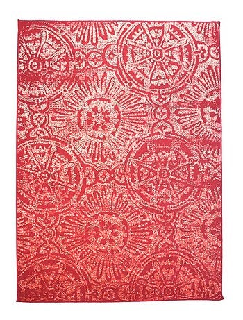 Tapis salon et chambre tissé motif rétro-vintage LYN1 TRANBY