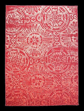 Tapis salon et chambre tissé motif rétro-vintage LYN1 TRANBY