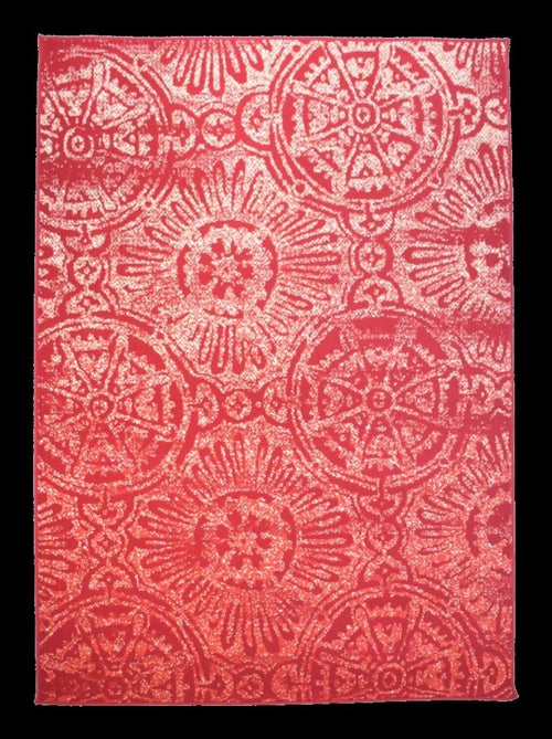 Tapis salon et chambre tissé motif rétro-vintage LYN1 TRANBY - Kiabi
