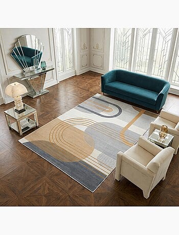 Tapis chambre tissé motif rétro-vintage lyn49 courbla