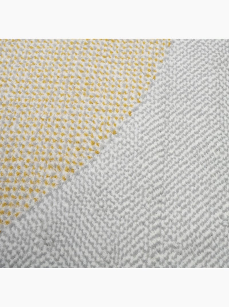 Tapis salon et chambre tissé motif rétro-vintage lyn49 courbla Ecru - Kiabi