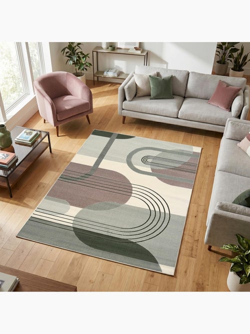 Tapis salon et chambre tissé motif rétro-vintage lyn49 courbla - Kiabi Tapis salon et chambre tissé motif rétro-vintage lyn49 courbla - Kiabi