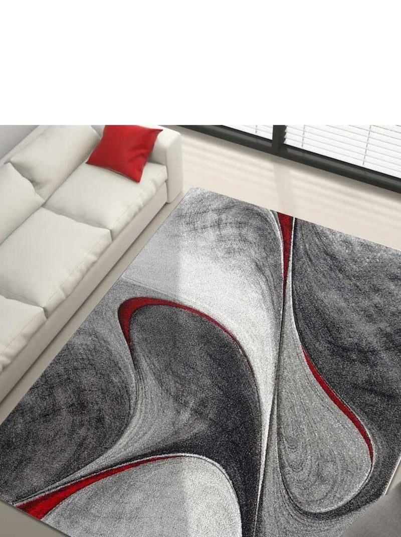 Tapis salon et chambre tissé Motif rond LYN8 GARCA Rouge - Kiabi