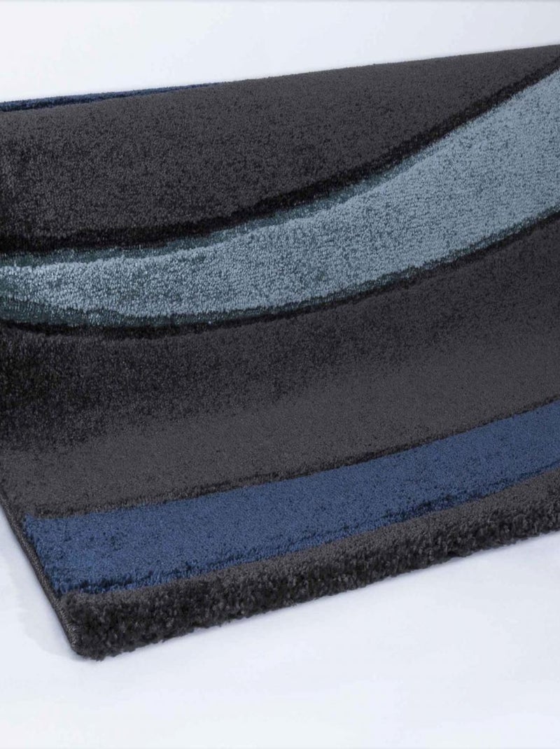Tapis salon et chambre tissé motif rond RELAX O Bleu - Kiabi