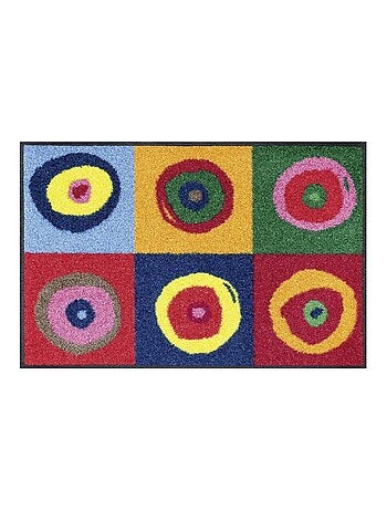 Tapis salon et chambre tissé motif rond SERGEJ