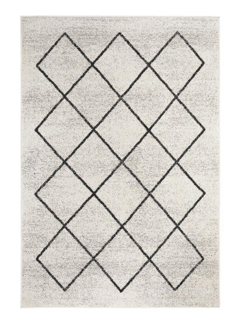 Tapis salon et chambre tissé motif scandinave BALANIA Ecru - Kiabi