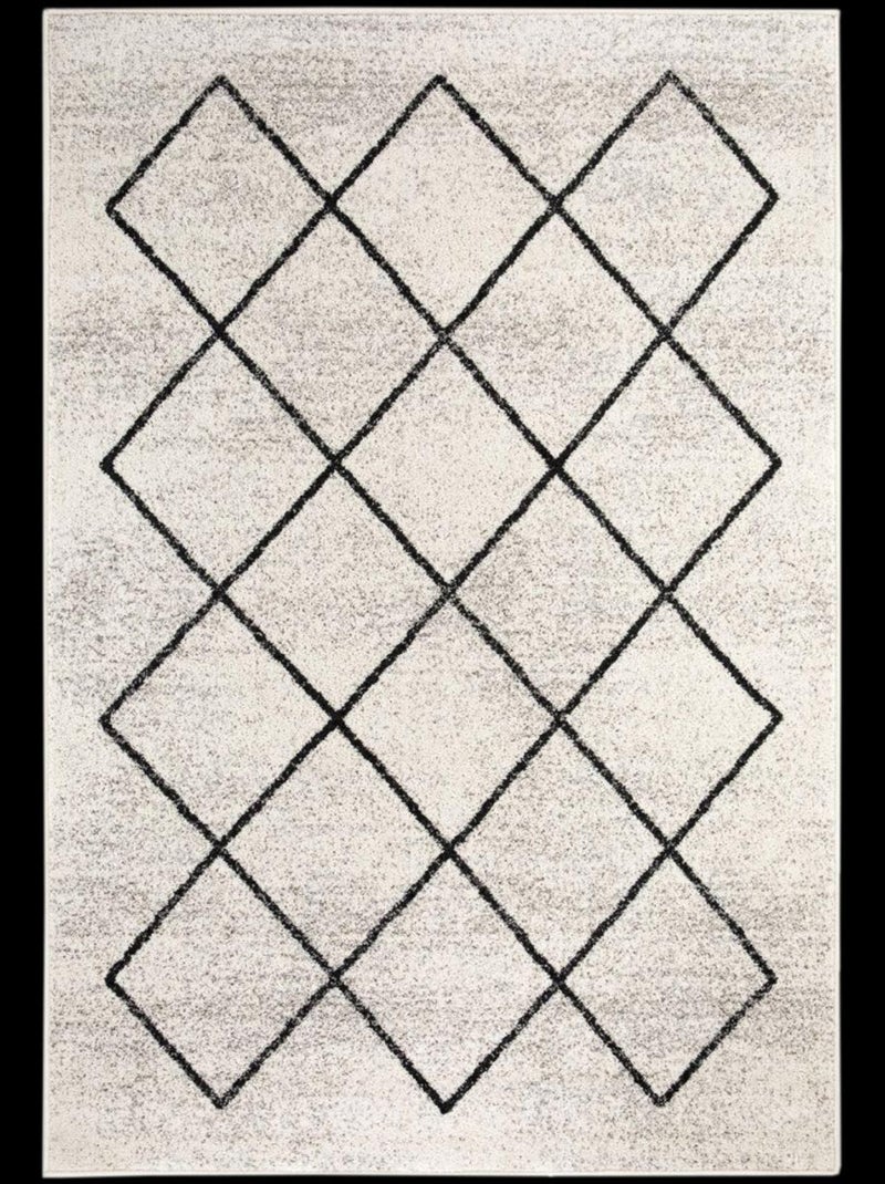 Tapis salon et chambre tissé motif scandinave BALANIA Ecru - Kiabi