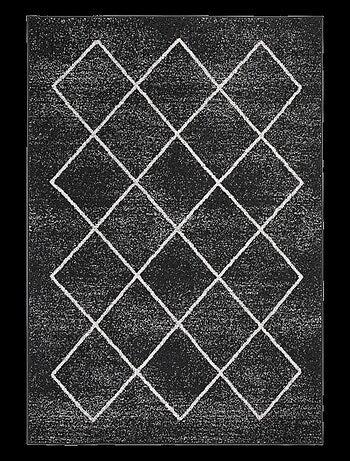 Tapis salon et chambre tissé motif scandinave BALANIA