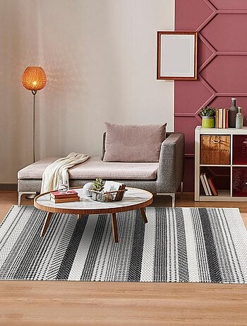 Tapis salon et chambre tissé motif scandinave BILINIA