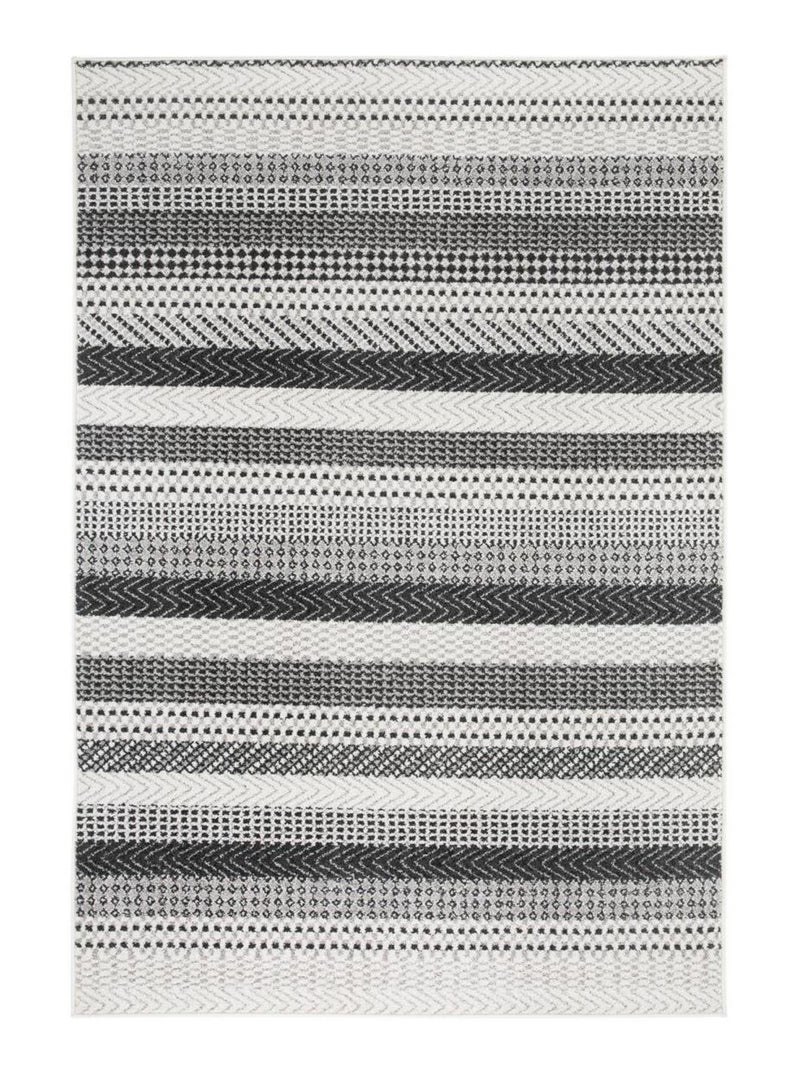 Tapis salon et chambre tissé motif scandinave BILINIA Gris - Kiabi
