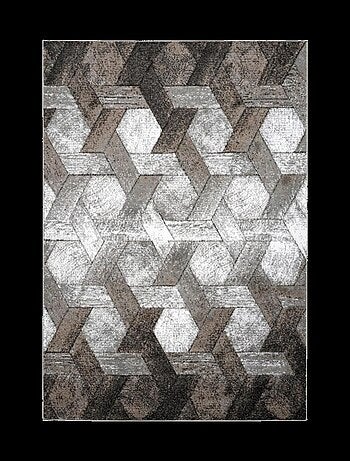 Tapis salon et chambre tissé motif scandinave DONDUR