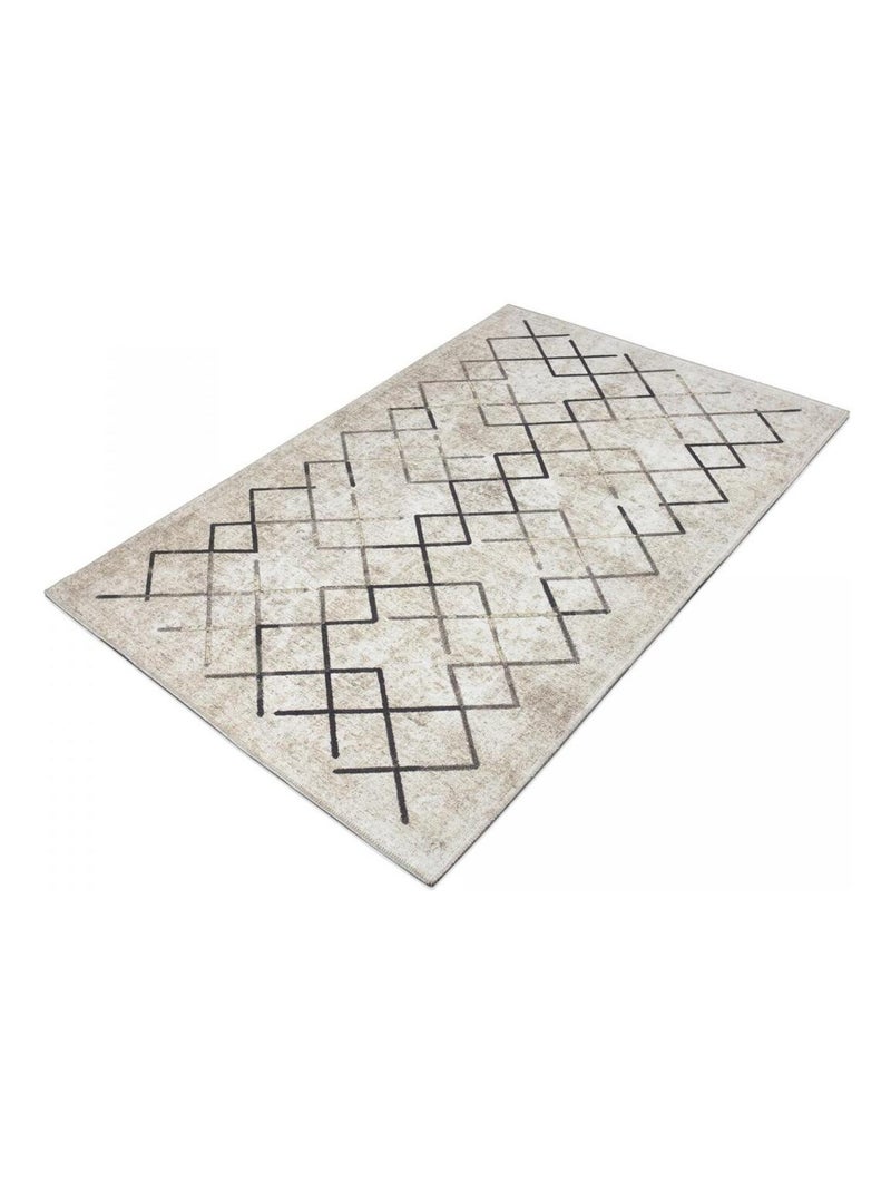 Tapis salon et chambre tissé motif scandinave JOINTA Ecru - Kiabi