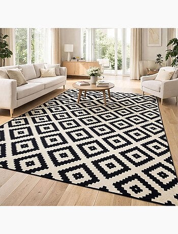Tapis salon et chambre tissé motif scandinave LYN1 ROMA