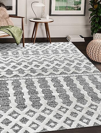 Tapis salon et chambre tissé motif scandinave PISTIOU