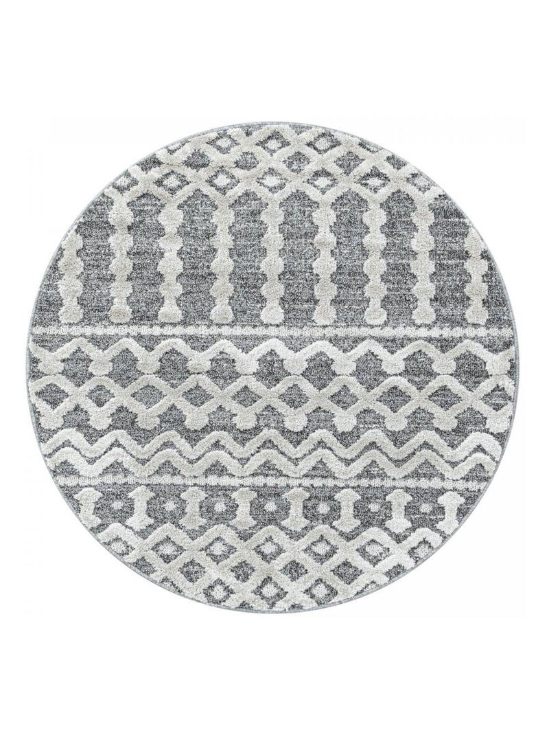 Tapis salon et chambre tissé motif scandinave PISTIOU Gris - Kiabi