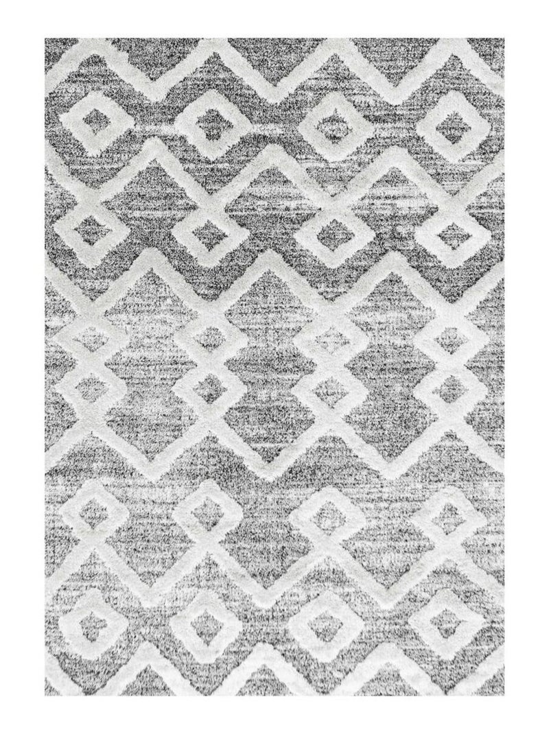 Tapis salon et chambre tissé motif scandinave PISTIOUL Gris - Kiabi