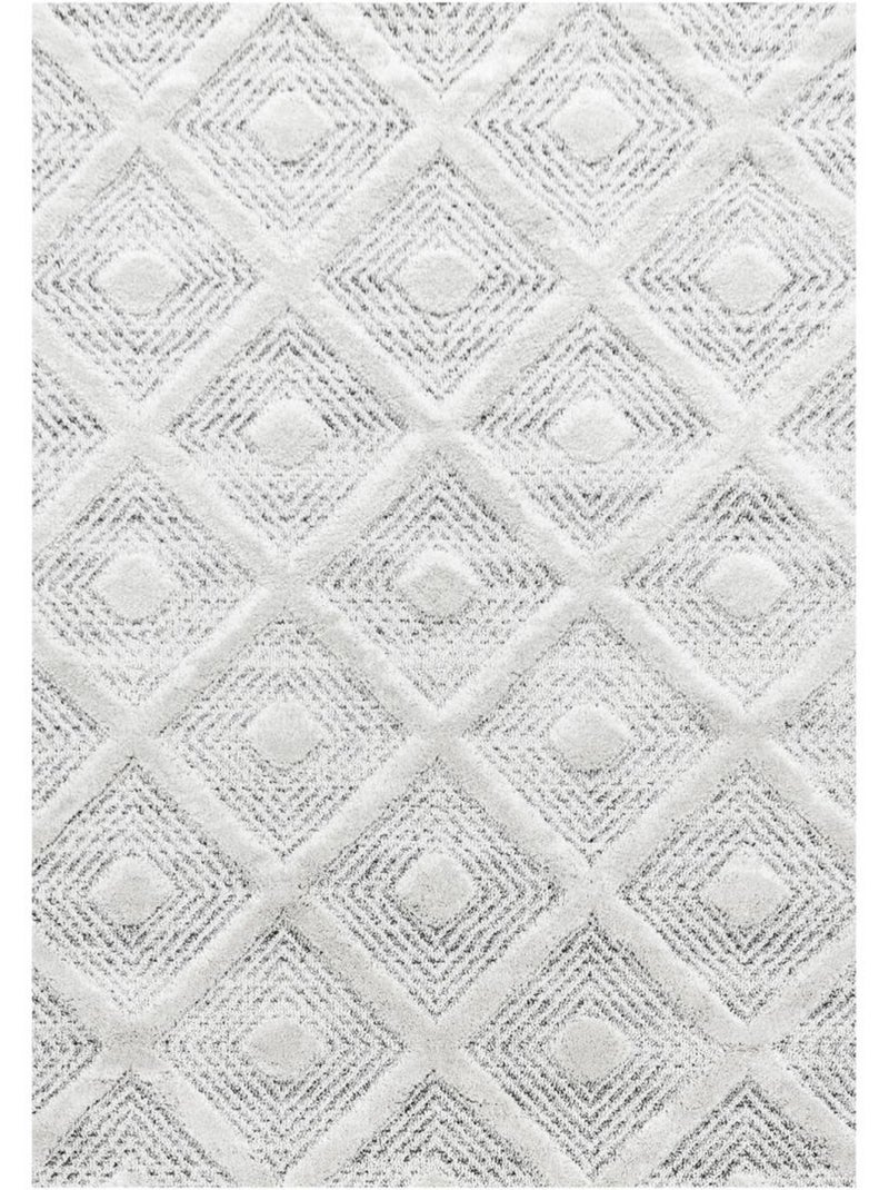 Tapis salon et chambre tissé motif scandinave PISTIOUM Gris - Kiabi