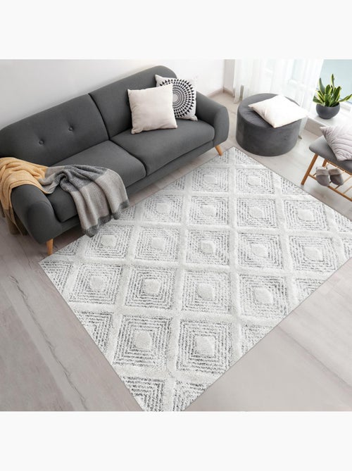 Tapis salon et chambre tissé motif scandinave PISTIOUM - Kiabi