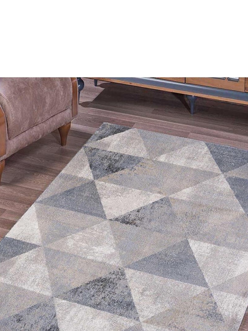 Tapis salon et chambre tissé motif scandinave RONGO Gris - Kiabi