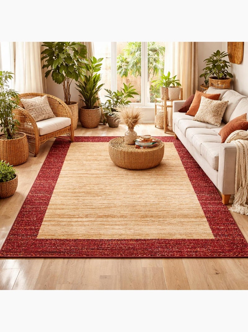 Tapis salon et chambre tissé motif simple CHOBAY 2 Beige - Kiabi