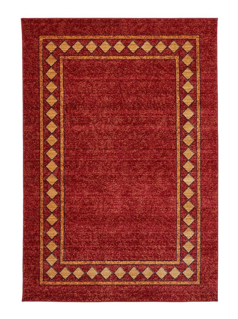 Tapis salon et chambre tissé motif simple CHOBAY 3 Rouge - Kiabi