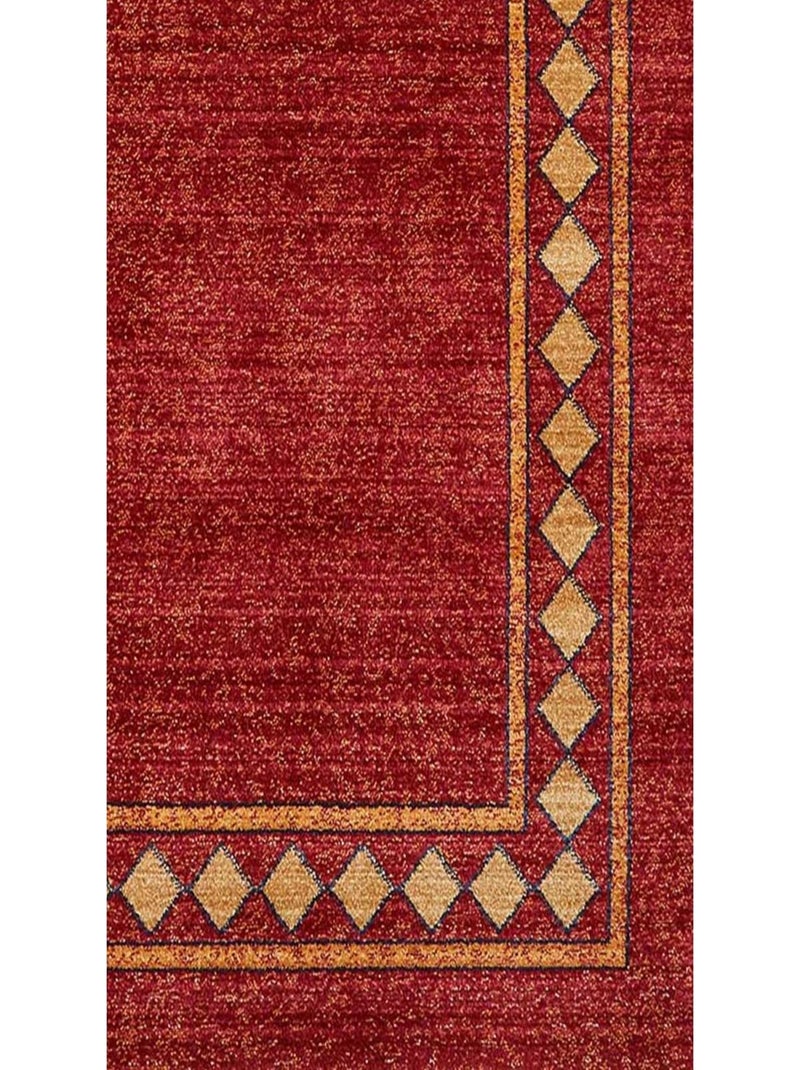 Tapis salon et chambre tissé motif simple CHOBAY 3 Rouge - Kiabi