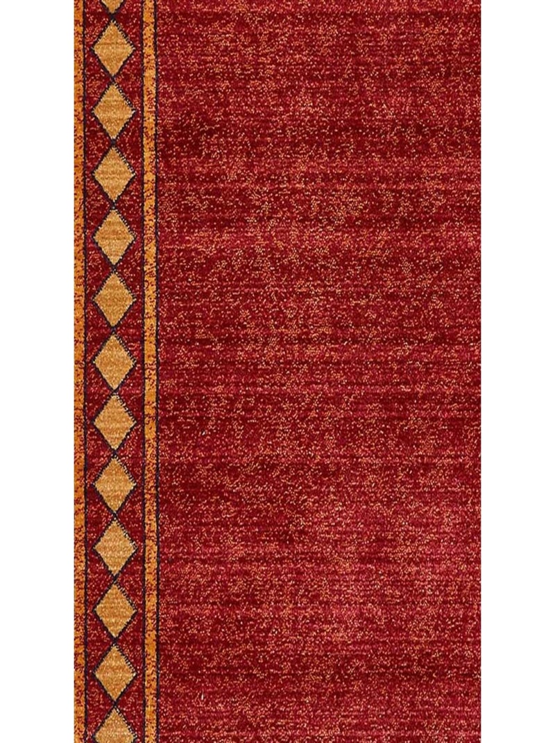 Tapis salon et chambre tissé motif simple CHOBAY 3 Rouge - Kiabi