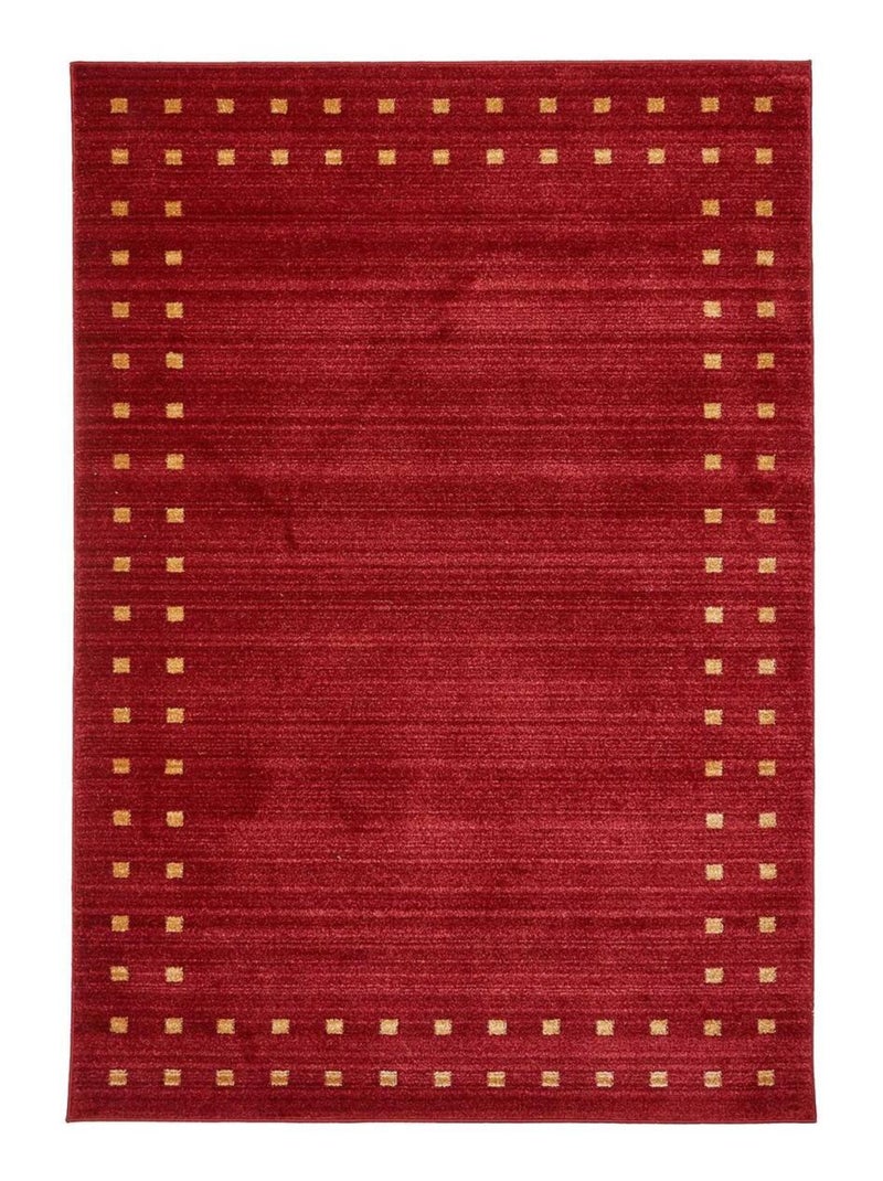 Tapis salon et chambre tissé motif simple CHOBAY 4 Rouge - Kiabi