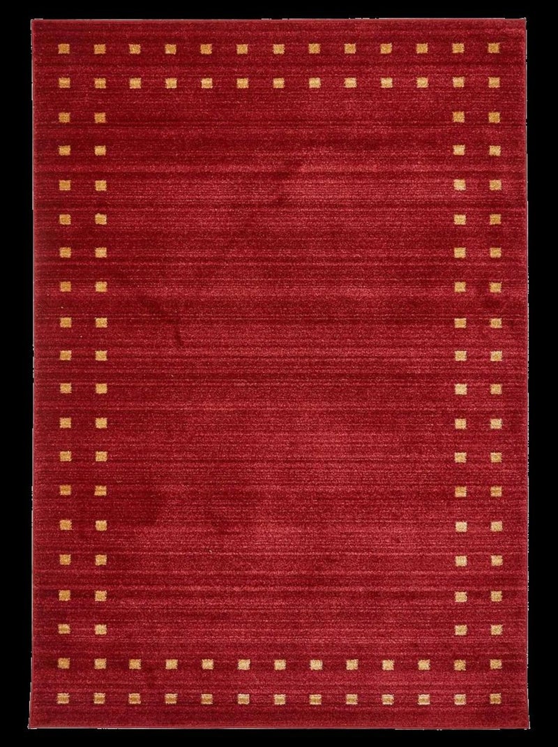 Tapis salon et chambre tissé motif simple CHOBAY 4 Rouge - Kiabi