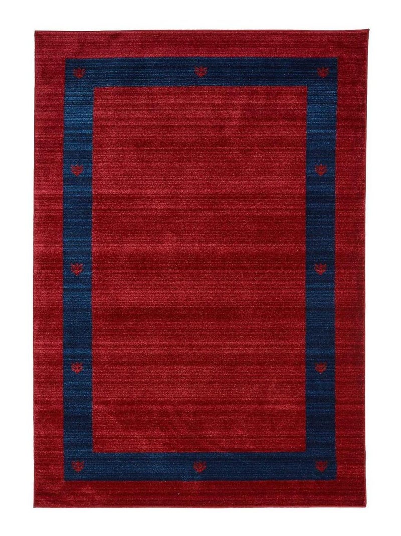 Tapis salon et chambre tissé motif simple CHOBAY 5 Rouge - Kiabi