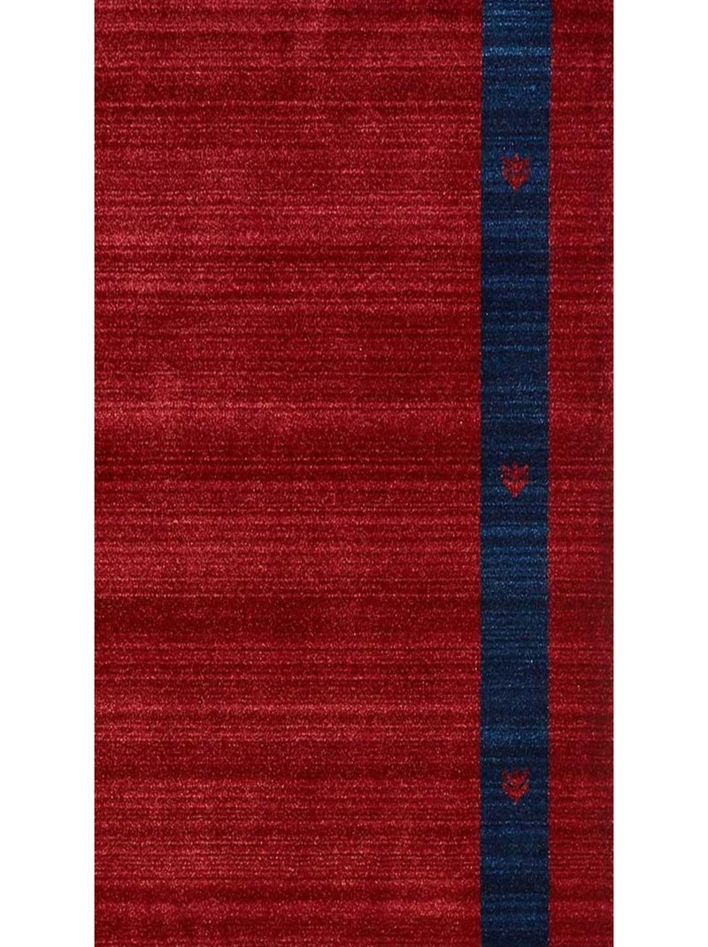 Tapis salon et chambre tissé motif simple CHOBAY 5 Rouge - Kiabi