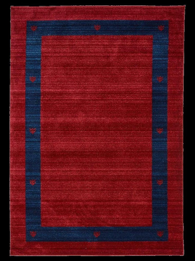 Tapis salon et chambre tissé motif simple CHOBAY 5 Rouge - Kiabi