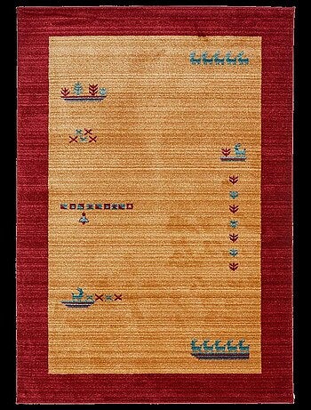 Tapis salon et chambre tissé motif simple CHOBAY 7
