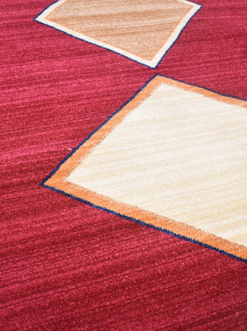 Tapis salon et chambre tissé motif simple CHOBAY 8 Rouge - Kiabi