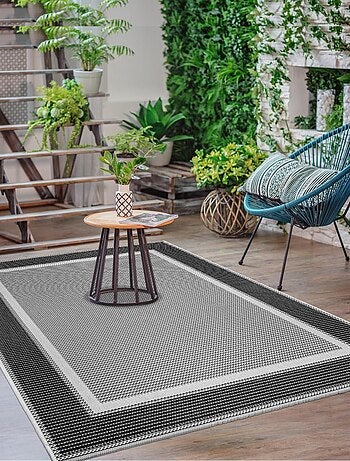 Tapis salon et chambre tissé motif simple GRATI