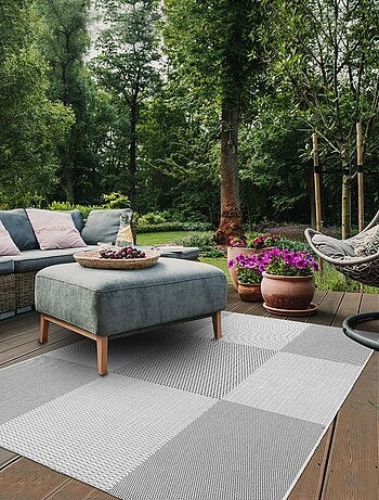 Tapis salon et chambre tissé motif simple GRATIL