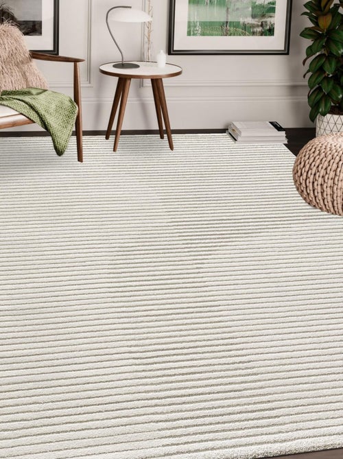Tapis salon et chambre tissé motif simple LYN9 C - Kiabi