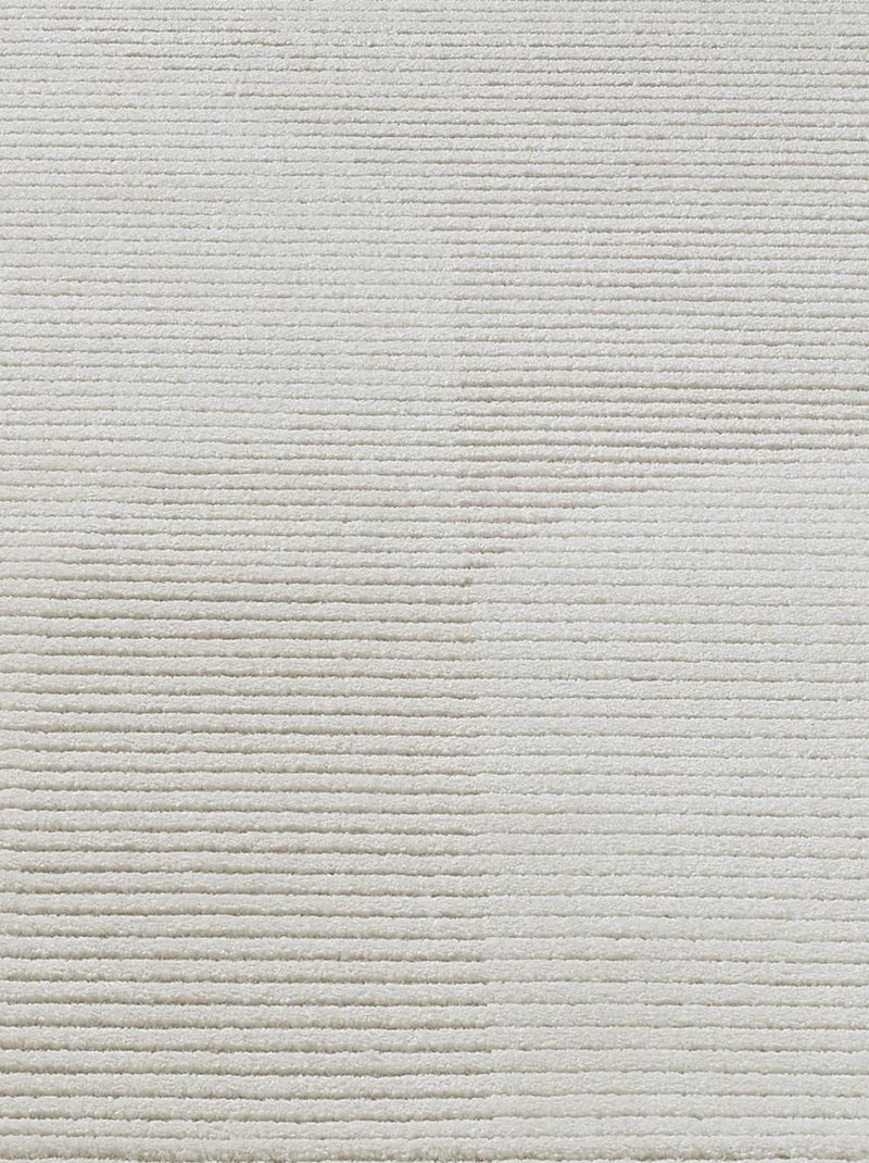 Tapis salon et chambre tissé motif simple LYN9 C Ecru - Kiabi