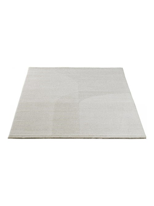 Tapis salon et chambre tissé motif simple LYN9 C - Kiabi