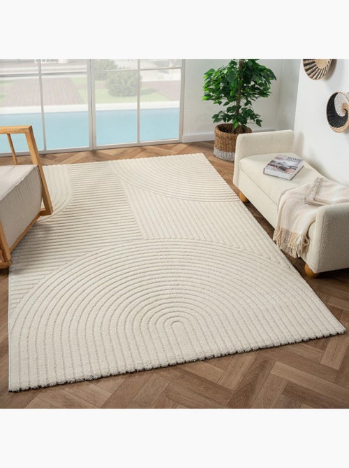 Tapis salon et chambre tissé motif simple LYN9 CERNAN - Kiabi